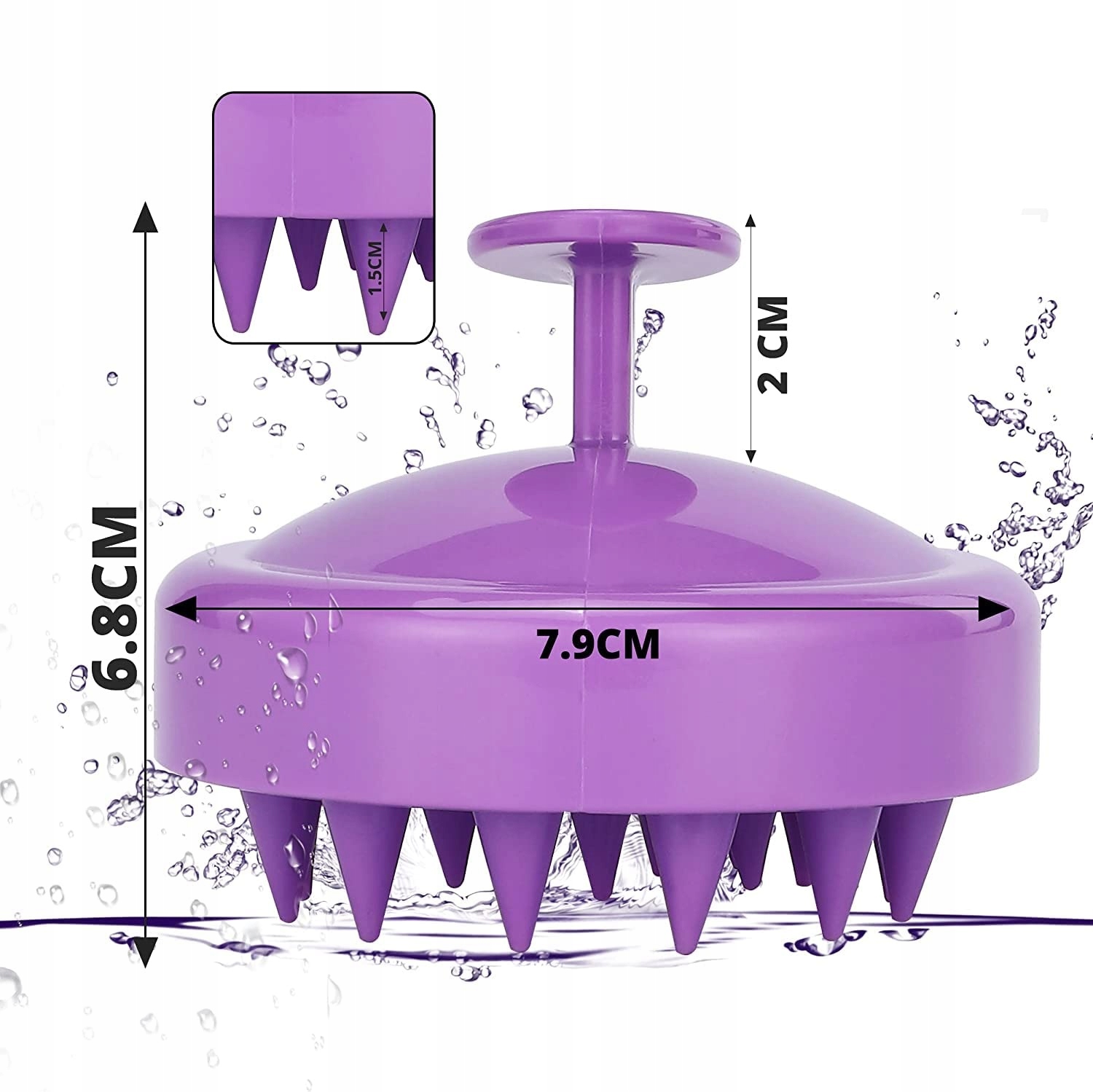 Szczotka Do Masażu Skóry Głowy Mycia Włosów Pielęgnacja Masażer Silikonowy