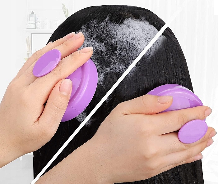 Szczotka Do Masażu Skóry Głowy Mycia Włosów Pielęgnacja Masażer Silikonowy