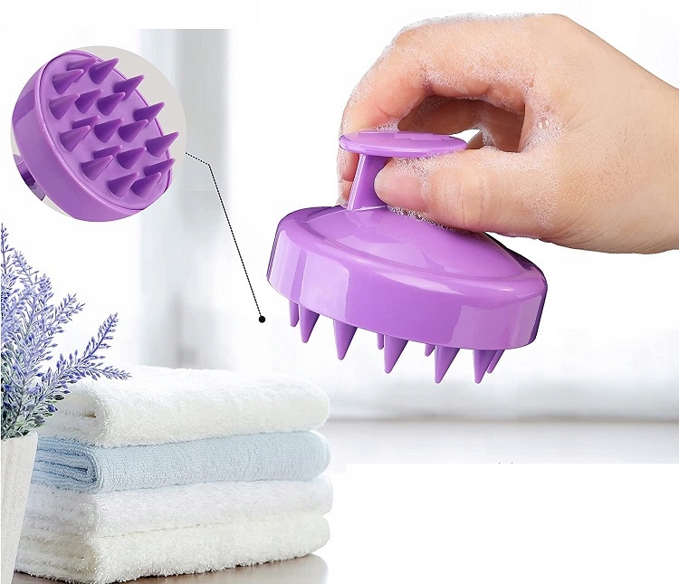 Szczotka Do Masażu Skóry Głowy Mycia Włosów Pielęgnacja Masażer Silikonowy