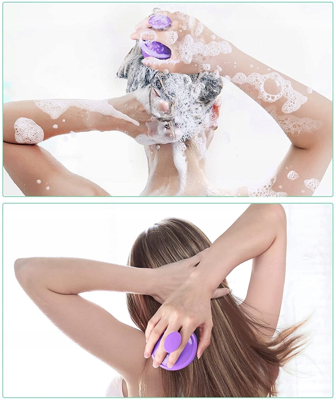 Szczotka Do Masażu Skóry Głowy Mycia Włosów Pielęgnacja Masażer Silikonowy