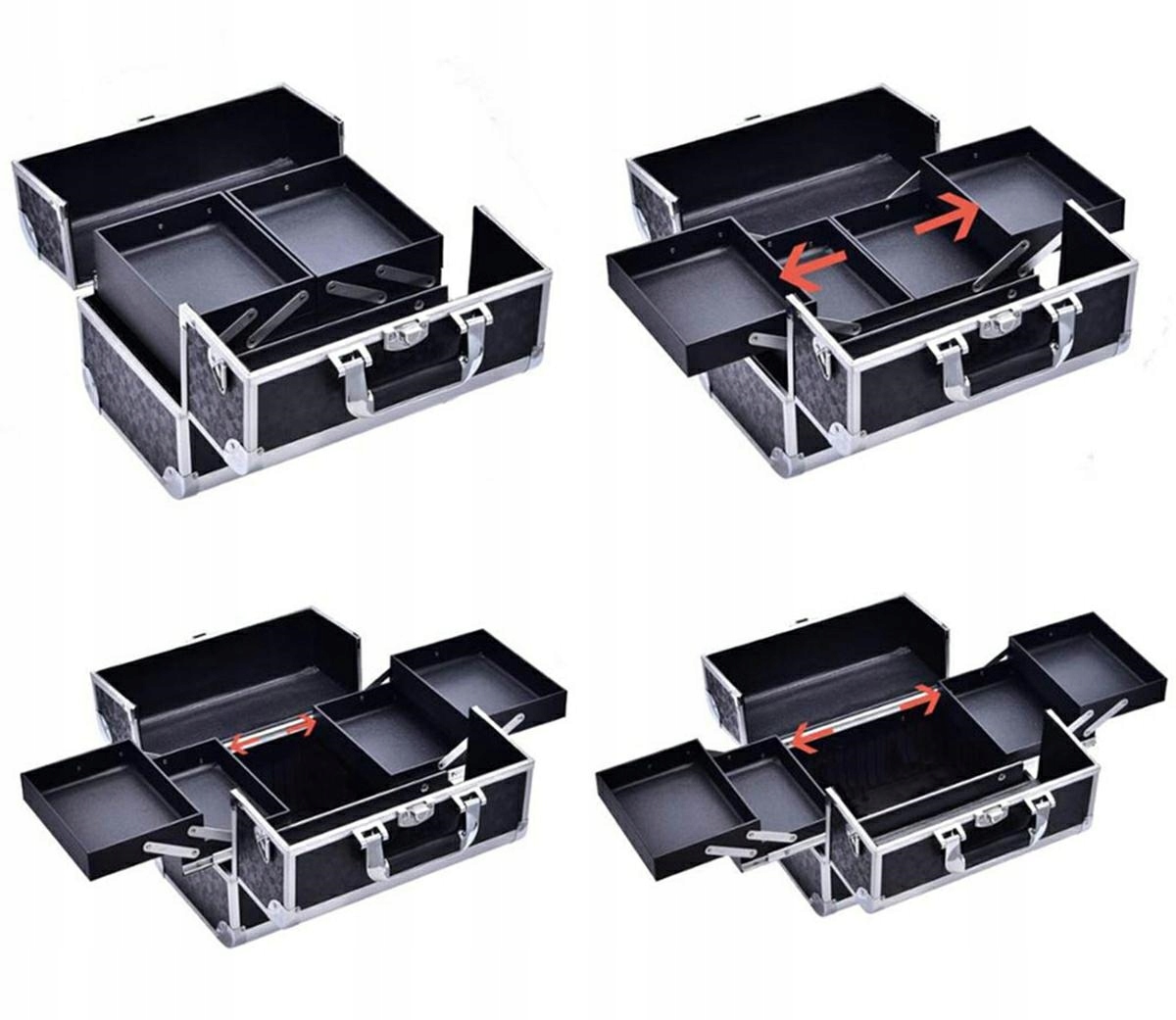 Elegancki Kufer Kuferek Kosmetyczny Na Kosmetyki Organizer Pudełko Walizka