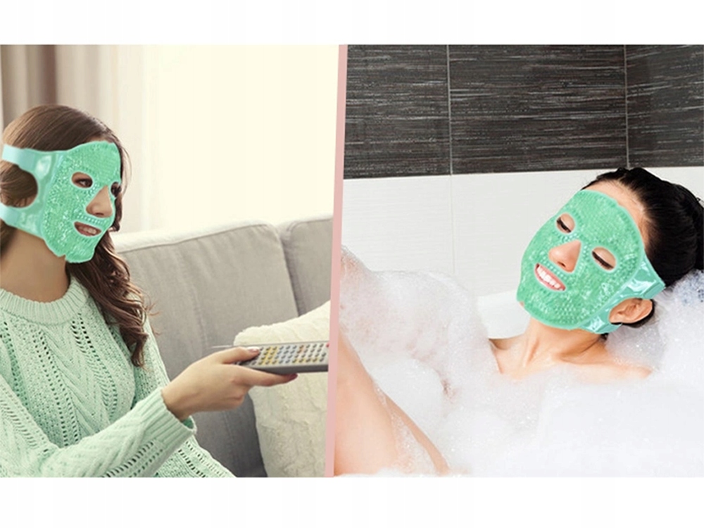 Żelowa Maska Chłodząca Na Twarz Ogrzewająca Relksująca Okład Na Oczy Żel