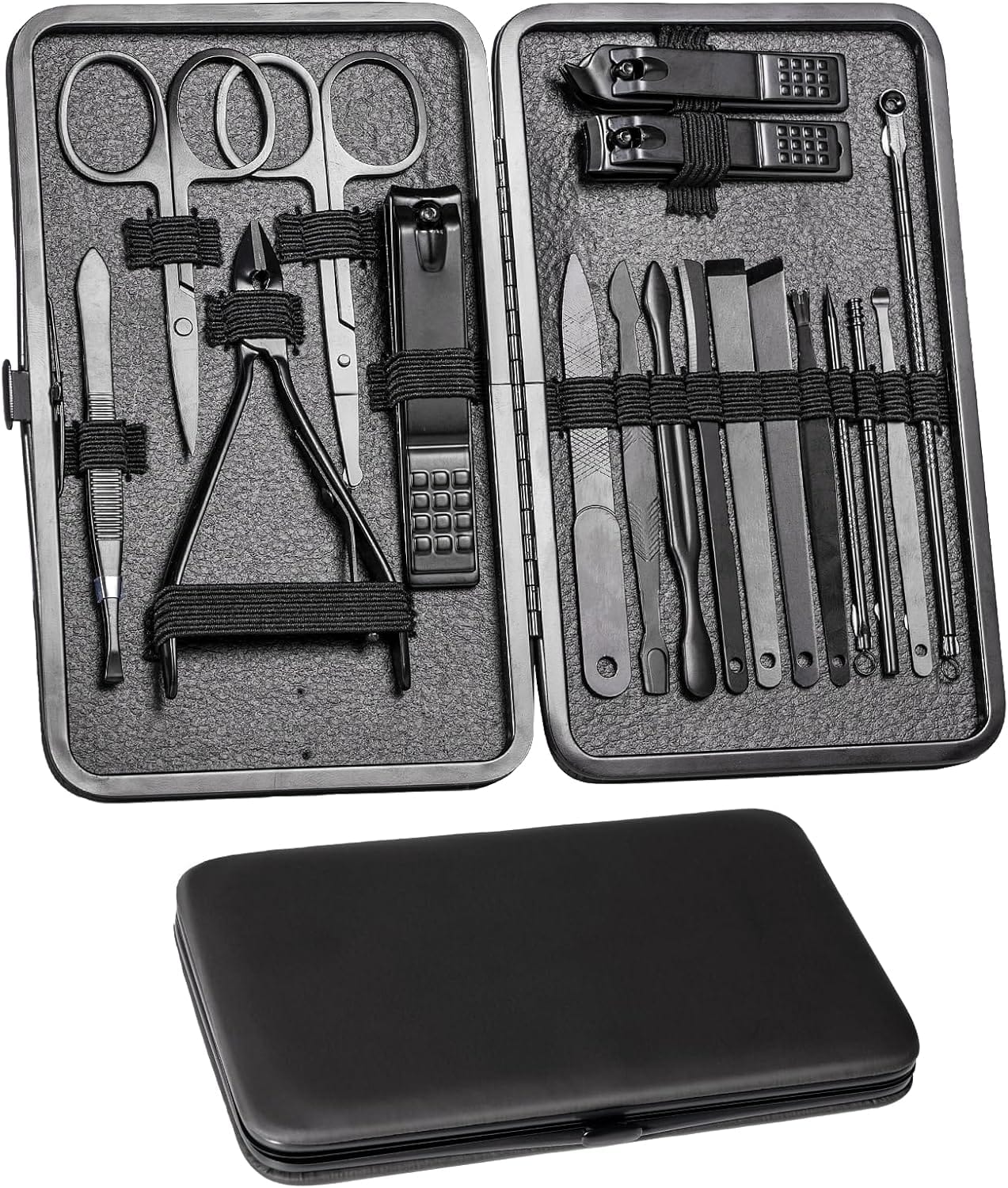 image-8985.jpeg Profesjonalny Zestaw Pedicure Manicure 18 Elementów Do Pielęgnacji Paznokci