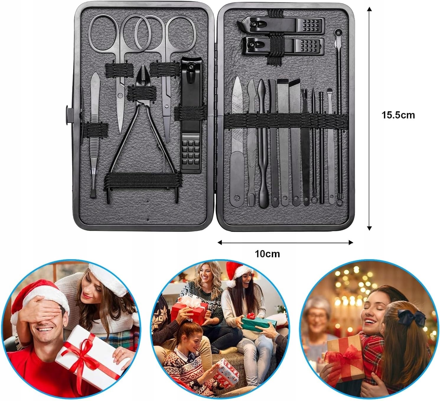 image-8994.jpeg Profesjonalny Zestaw Pedicure Manicure 18 Elementów Do Pielęgnacji Paznokci