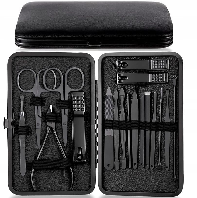 image-8995.jpeg Profesjonalny Zestaw Pedicure Manicure 18 Elementów Do Pielęgnacji Paznokci