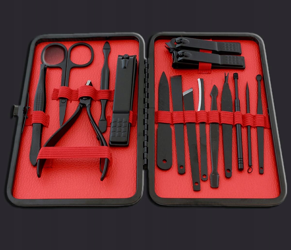 Profesjonalny Zestaw Pedicure Manicure 16 Elementów Do Pielęgnacji Paznokci