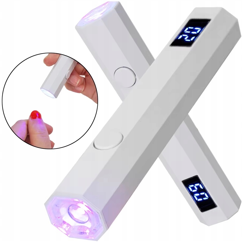 Lampa Uv Led Mini Latarka Do Paznokci Przenośna Bezprzewodowa Utwardza Mała
