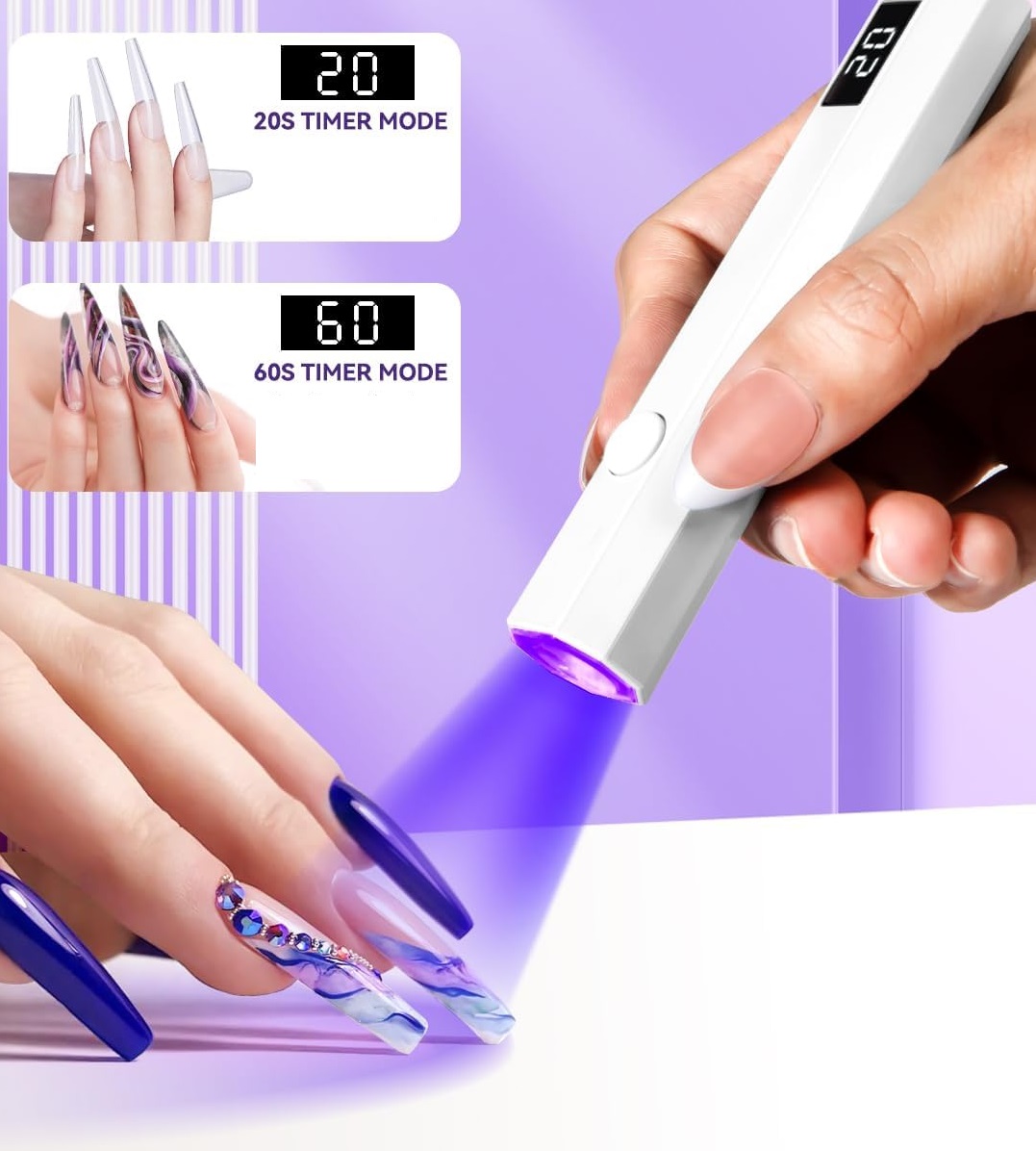 Lampa Uv Led Mini Latarka Do Paznokci Przenośna Bezprzewodowa Utwardza Mała