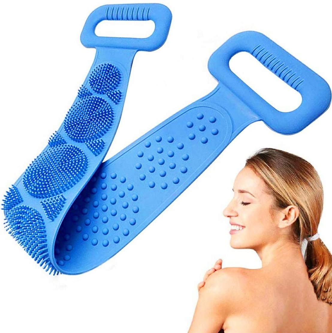 Pas Do Mycia Masażu Pleców Ciała Masażer Silikonowy Szczotka Dwustronna