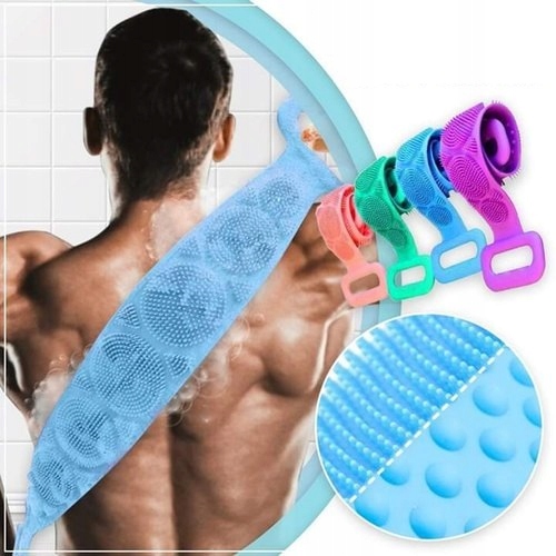 Pas Do Mycia Masażu Pleców Ciała Masażer Silikonowy Szczotka Dwustronna