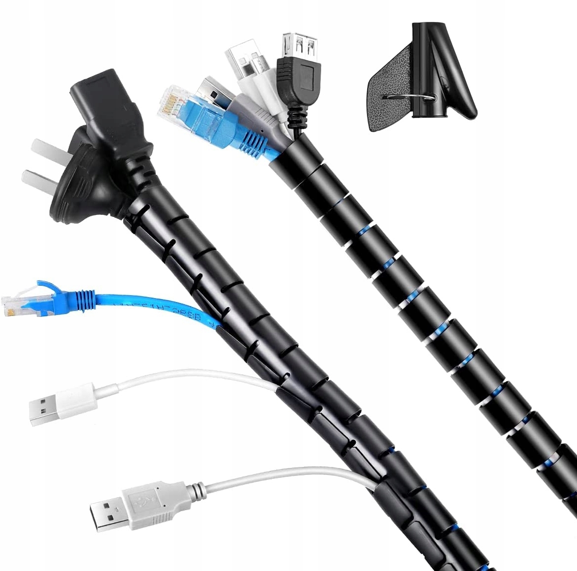 Maskownica Spirala Do Kabli Przewodów Elastyczny Organizer Osłona Oplot