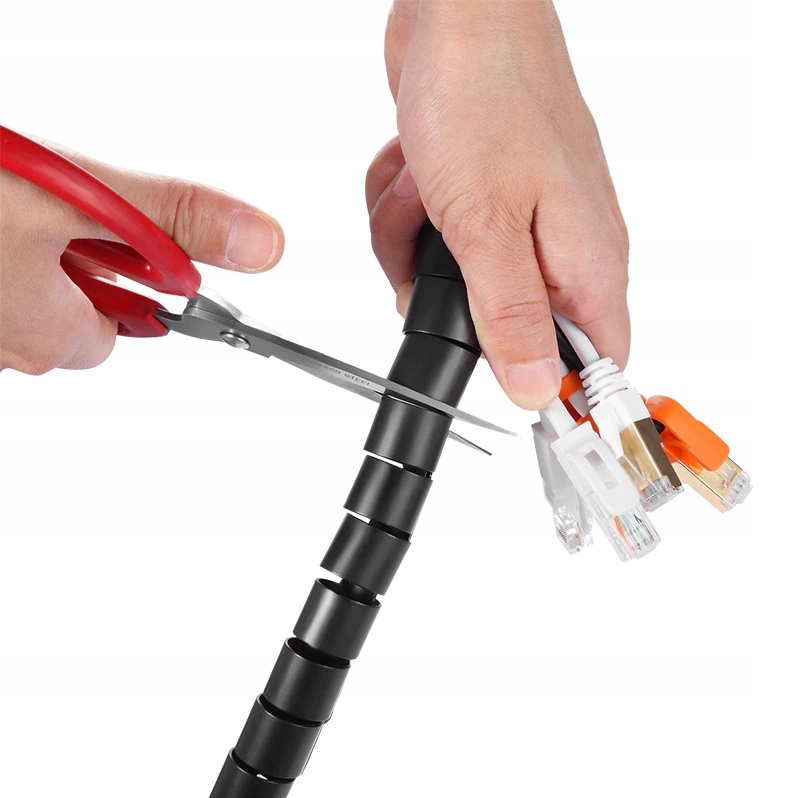 Maskownica Spirala Do Kabli Przewodów Elastyczny Organizer Osłona Oplot