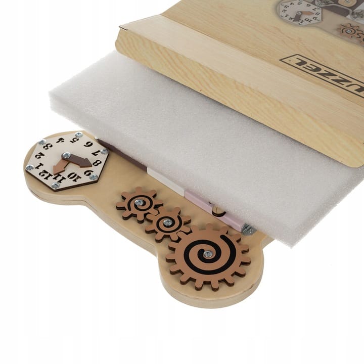 Tablica Manipulacyjna Sensoryczna Montessori Misio Miś Brązowa Dla Dzieci