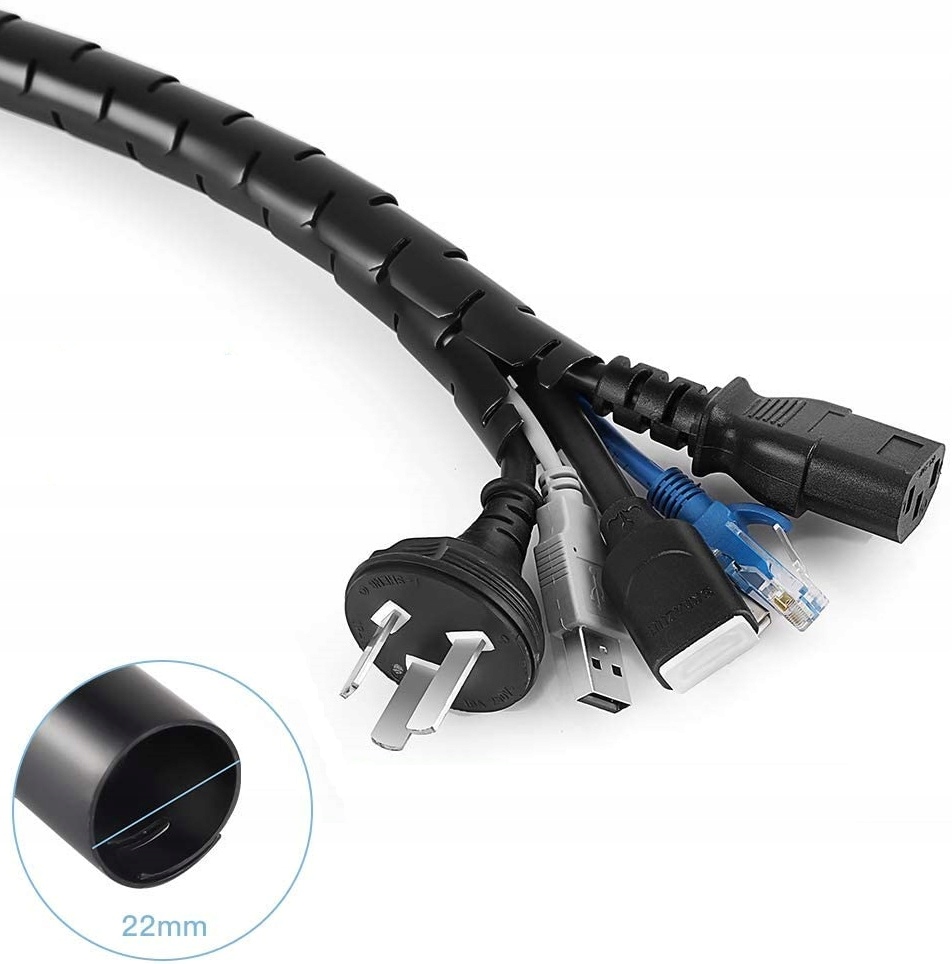 Maskownica Spirala Do Kabli Przewodów Elastyczny Organizer Osłona Oplot