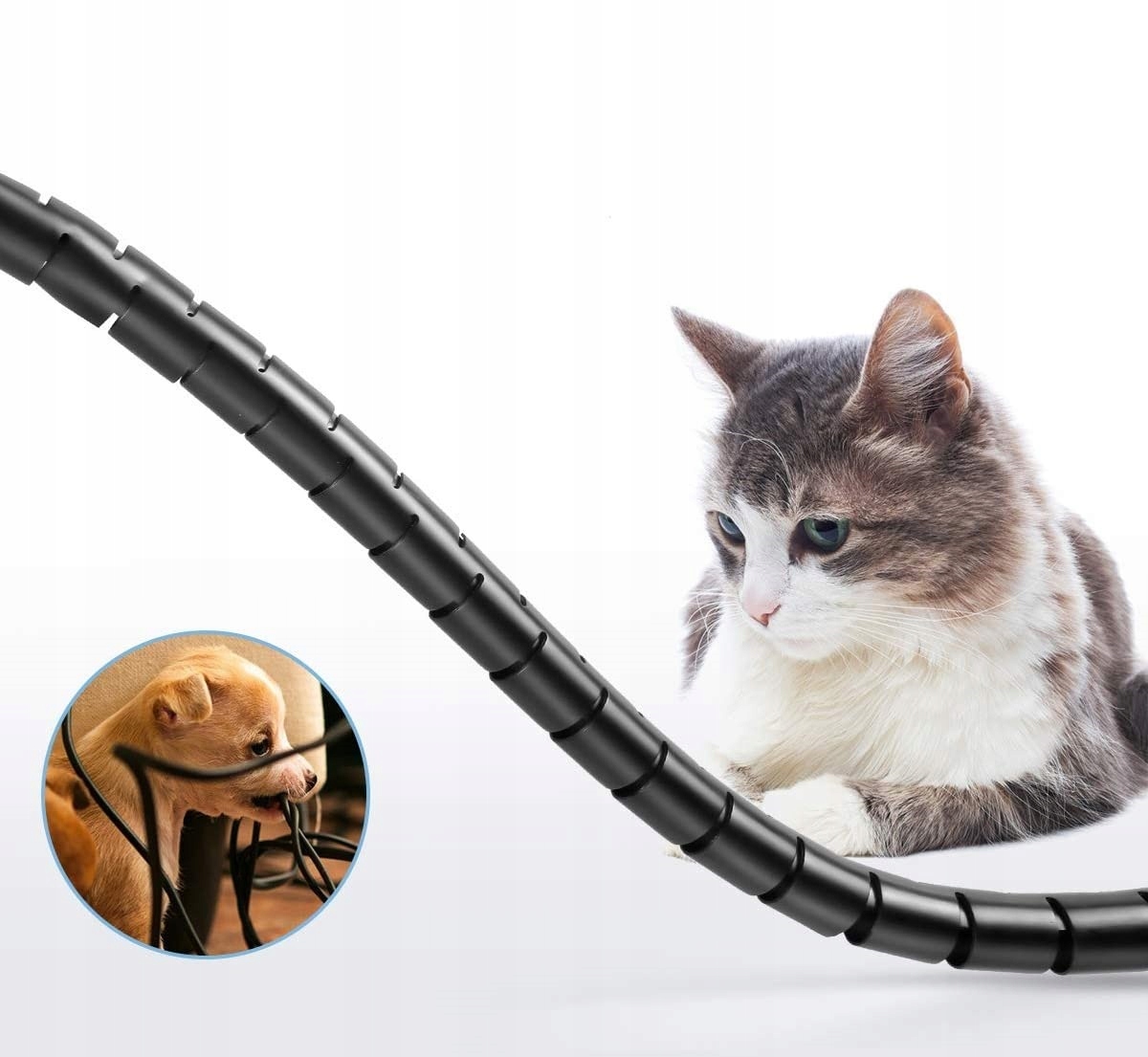 Maskownica Spirala Do Kabli Przewodów Elastyczny Organizer Osłona Oplot