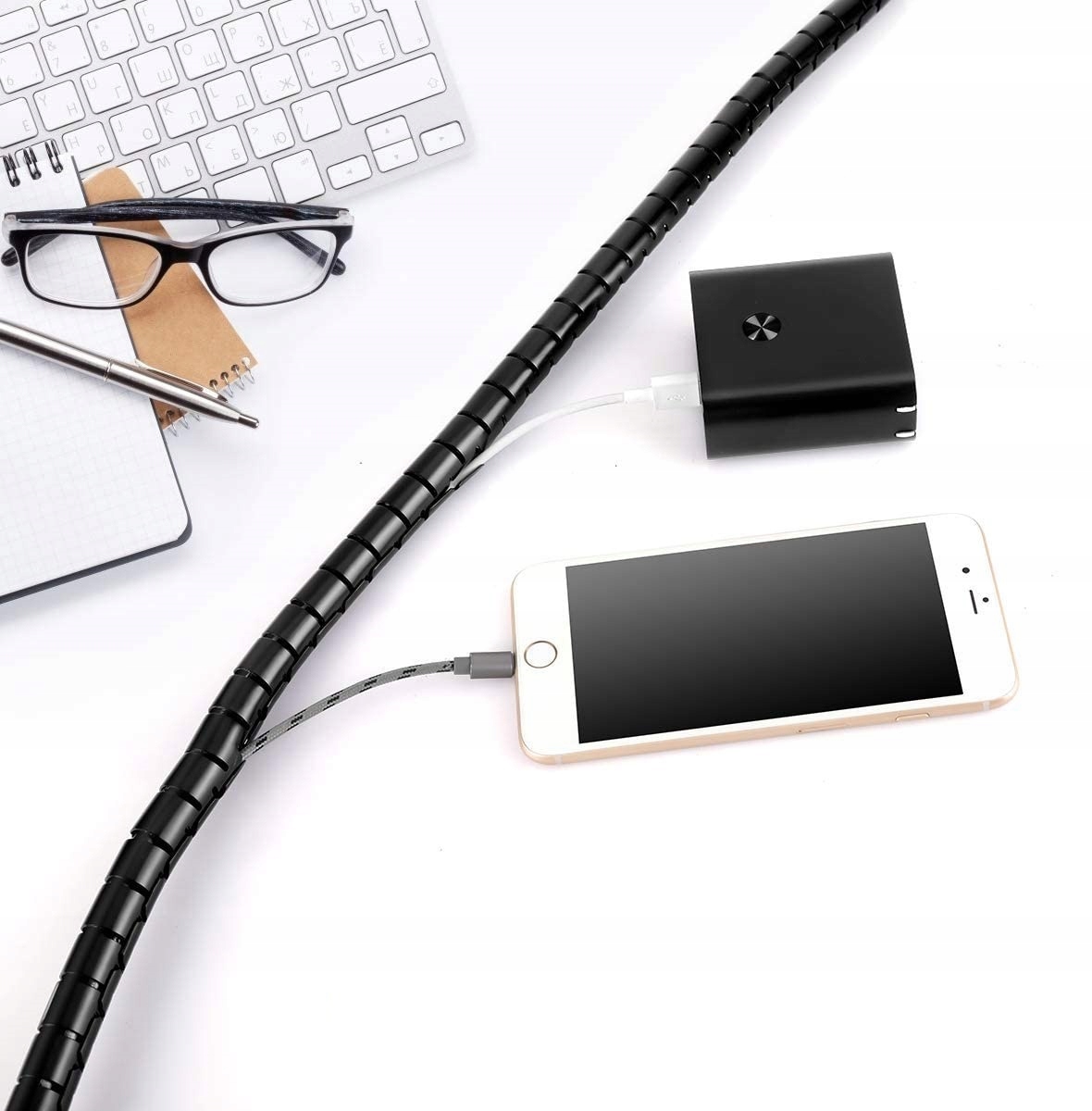 Maskownica Spirala Do Kabli Przewodów Elastyczny Organizer Osłona Oplot