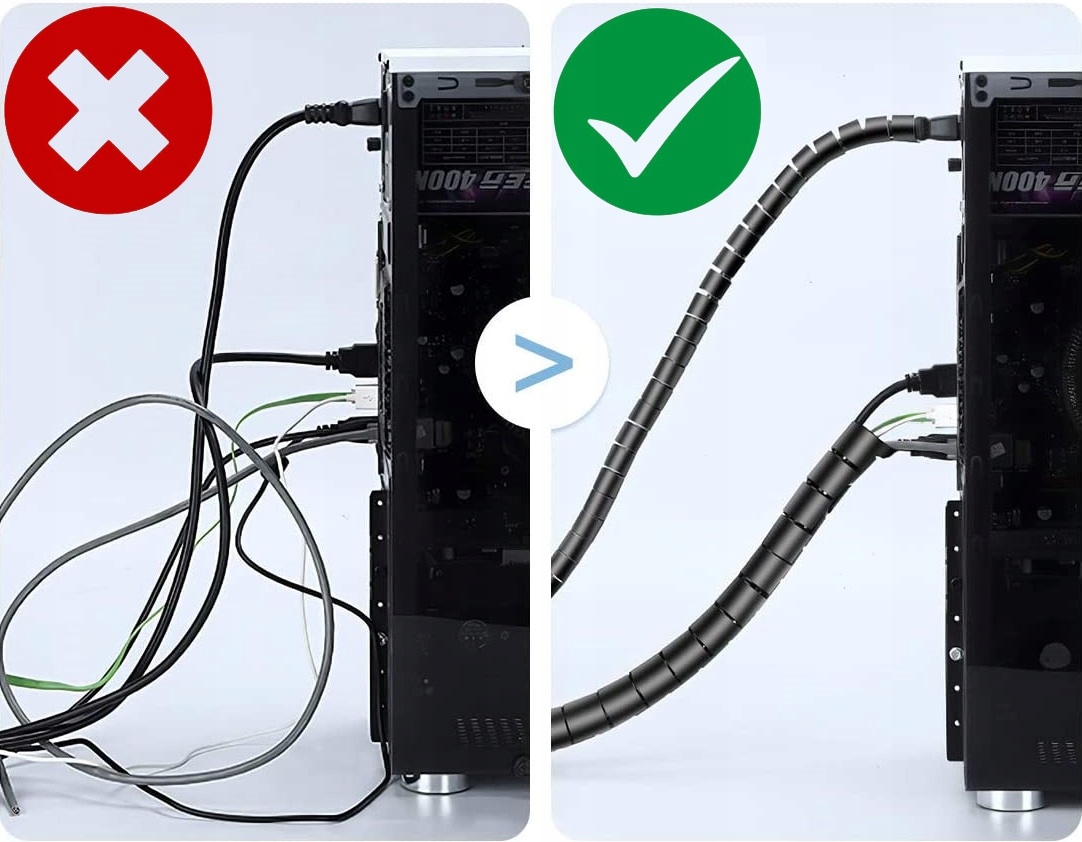 Maskownica Spirala Do Kabli Przewodów Elastyczny Organizer Osłona Oplot