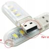 2x Mini Lampka Nocna Do Gniazda USB 5v 3 X Dioda LED SMD Powerbank