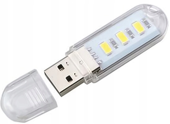 Mini Lampka Usb 5v 3 X Dioda Led Smd Usb Laptopa