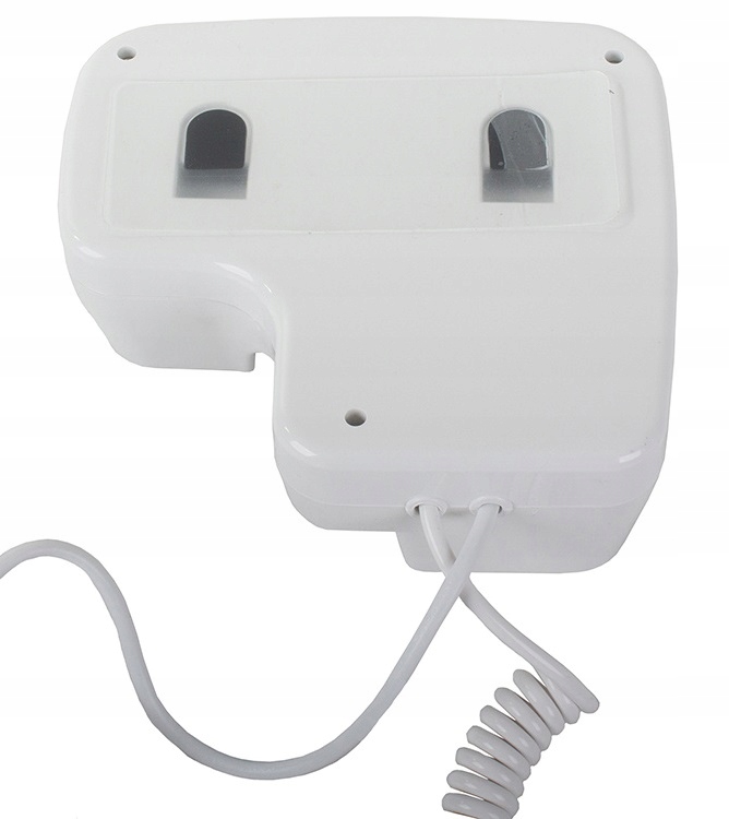 Suszarka Do Włosów Basenowa Hotelowa Naścienna Biała 1200W Uchwyt Prędkość