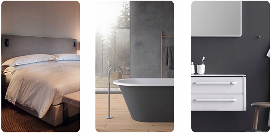 Suszarka Do Włosów Basenowa Hotelowa Naścienna Biała 1200W Uchwyt Prędkość