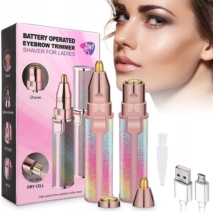 Elektryczny Depilator Trymer Do Brwi Twarzy Usb