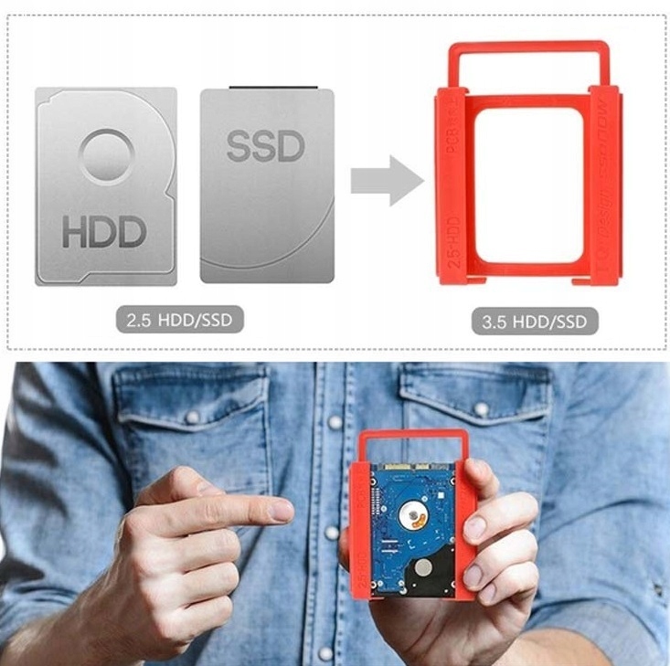 Adapter Sanki Kieszeń Do Dysku Ssd Hdd 2.5 Na 3.5