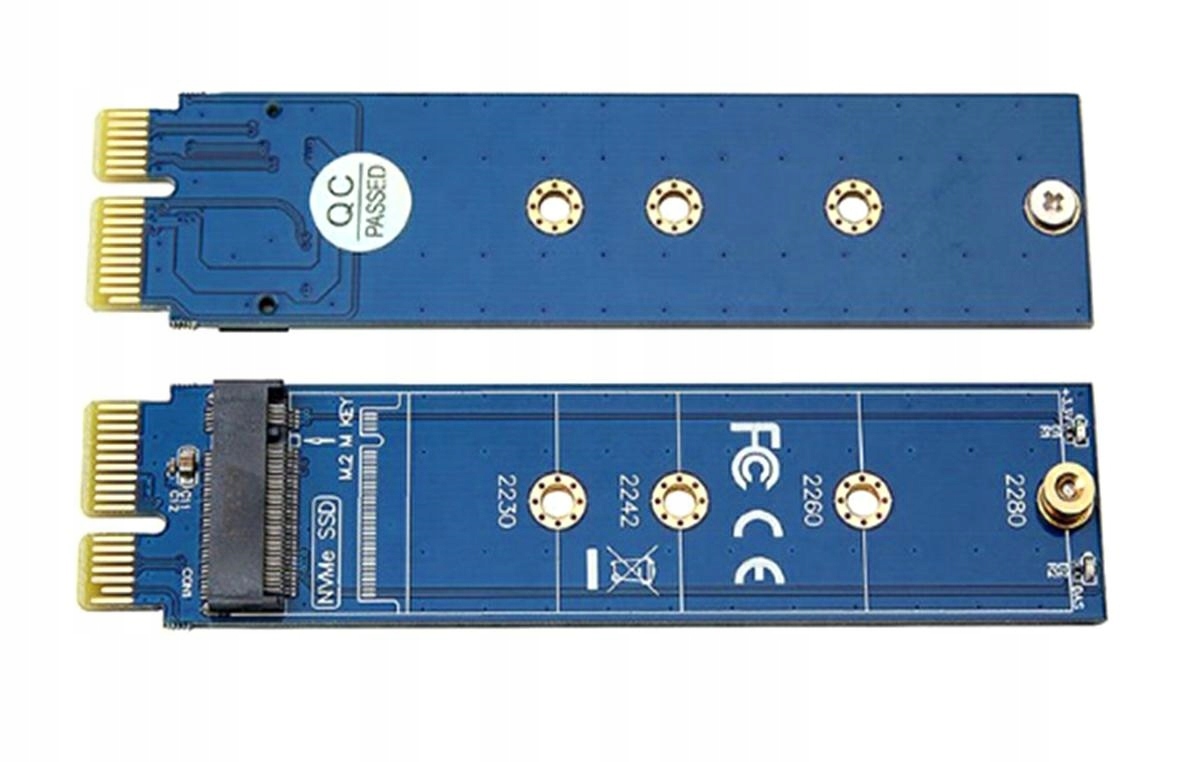 Adapter Przejściówka M.2 NVMe Key M Do PCI-e X1 SSD