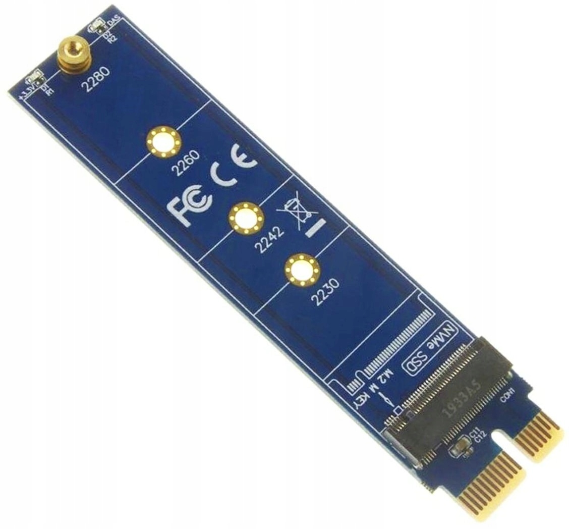 Adapter Przejściówka M.2 NVMe Key M Do PCI-e X1 SSD