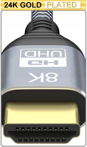 Kabel HDMI 2.1 8k 60Hz UHD 2m HDMI-HDMI High Speed 48 GB/s