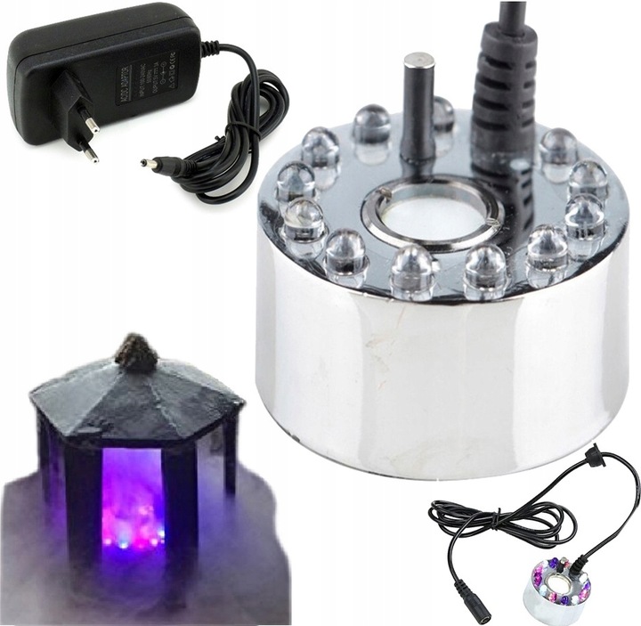 Parownik Generator Mgły Jonizator Powietrza Nawilżacz + Zasilacz Komplet