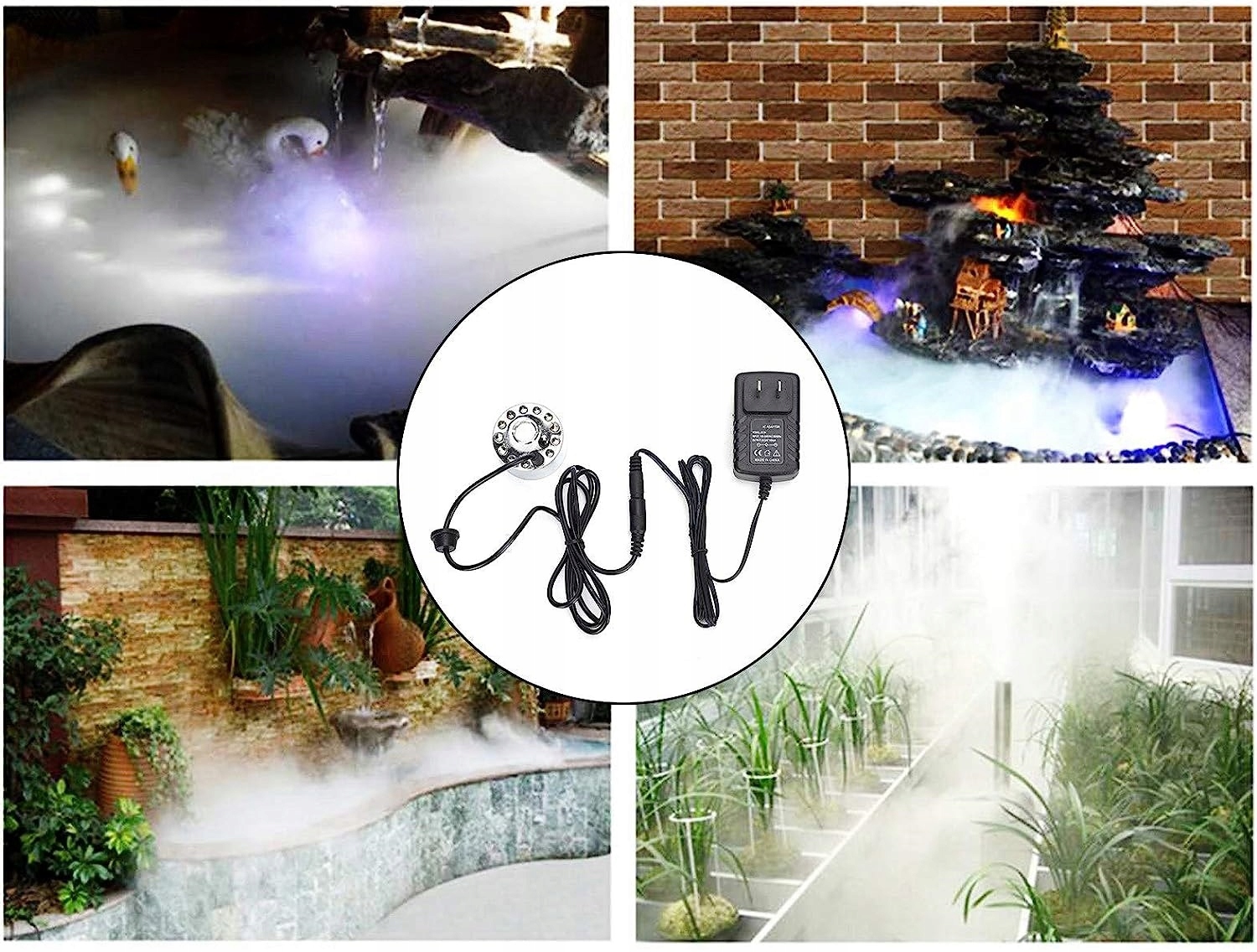 Parownik Generator Mgły Jonizator Powietrza Nawilżacz + Zasilacz Komplet