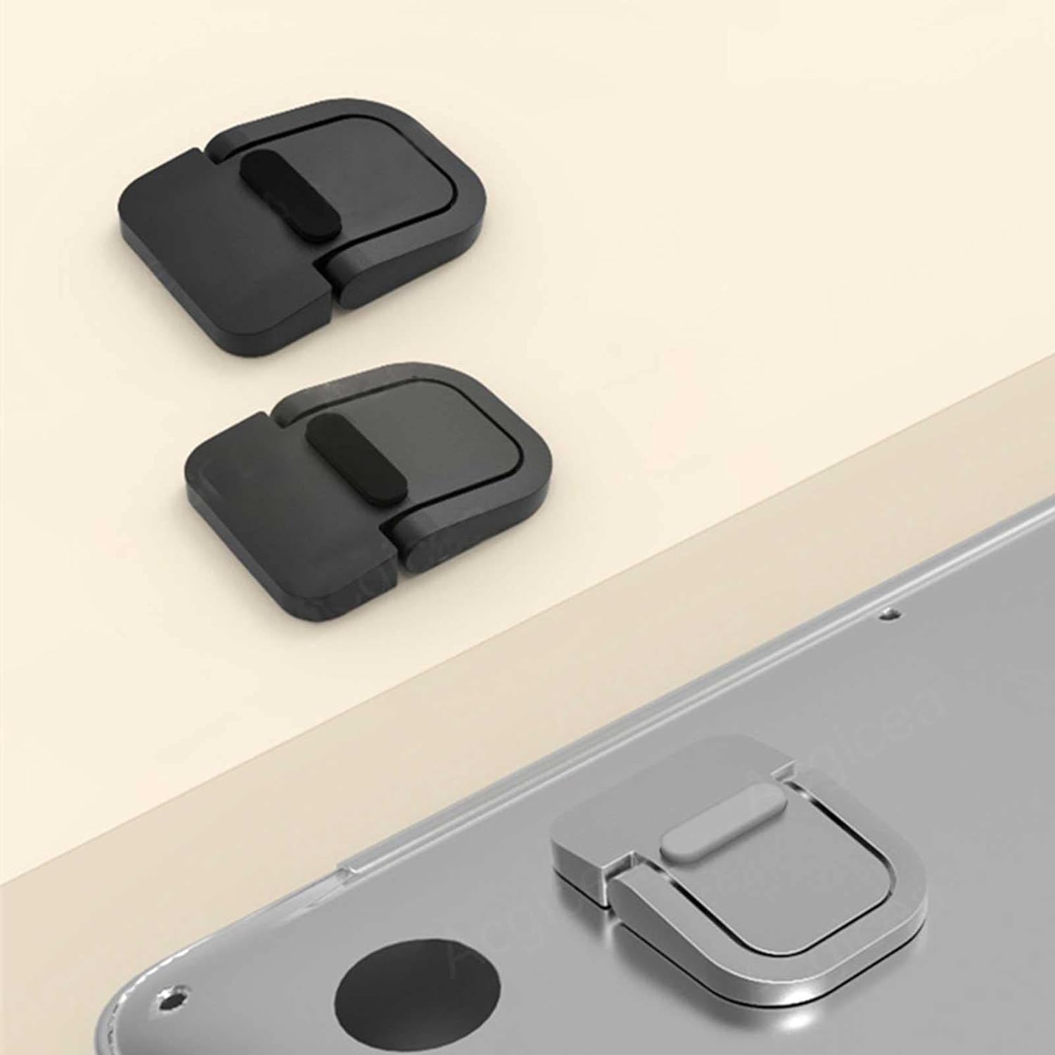 Podstawki Pod Laptopa Zestaw Uniwersalne Aluminiowe Nóżki 2 Sztuki Czarne