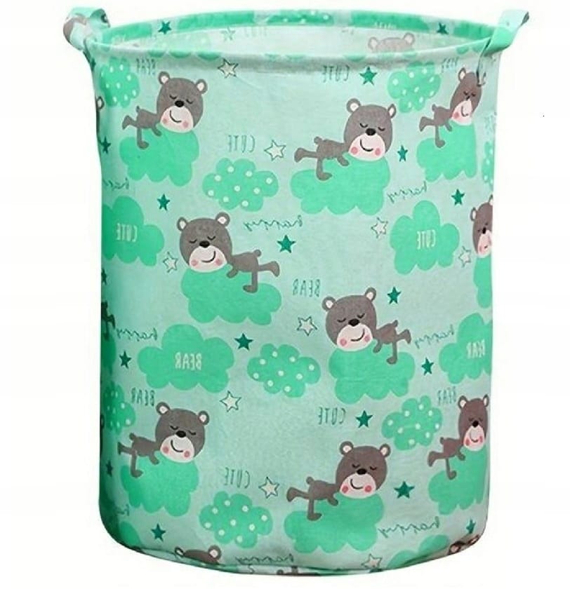 Pojemnik Kosz Worek Na Zabawki Klocki I Pranie Duży Z Uchwytami Składany