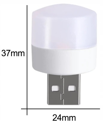 Mini Lampka Usb 5v 1w Dioda Led Wejśie Usb Lampka Nocna Białe Światło 1szt.