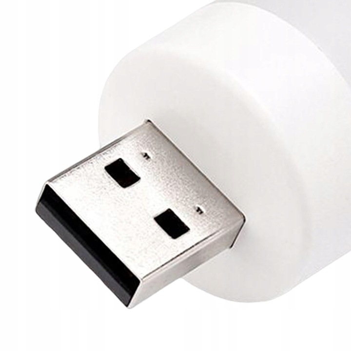 Mini Lampka Usb 5v 1w Dioda Led Wejśie Usb Lampka Nocna Białe Światło 1szt.