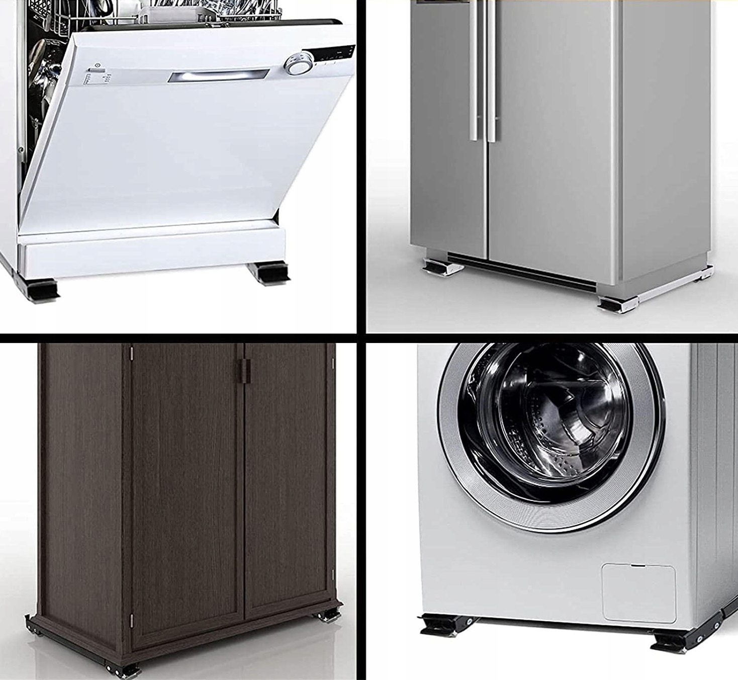 2x Rolki Do Transportu Przesuwania Mebli Agd Podkładki Pod Pralkę Lodówke