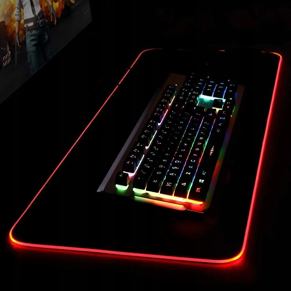 image-9413.jpeg Gamingowa Podkładka Pod Myszkę Dla Graczy Podświetlana Led Mata Rgb 80x30