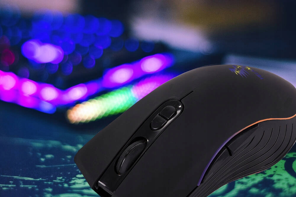 Mysz Optyczna Myszka Przewodowa Gaming Rgb Podświetlenie Sensor Optyczny