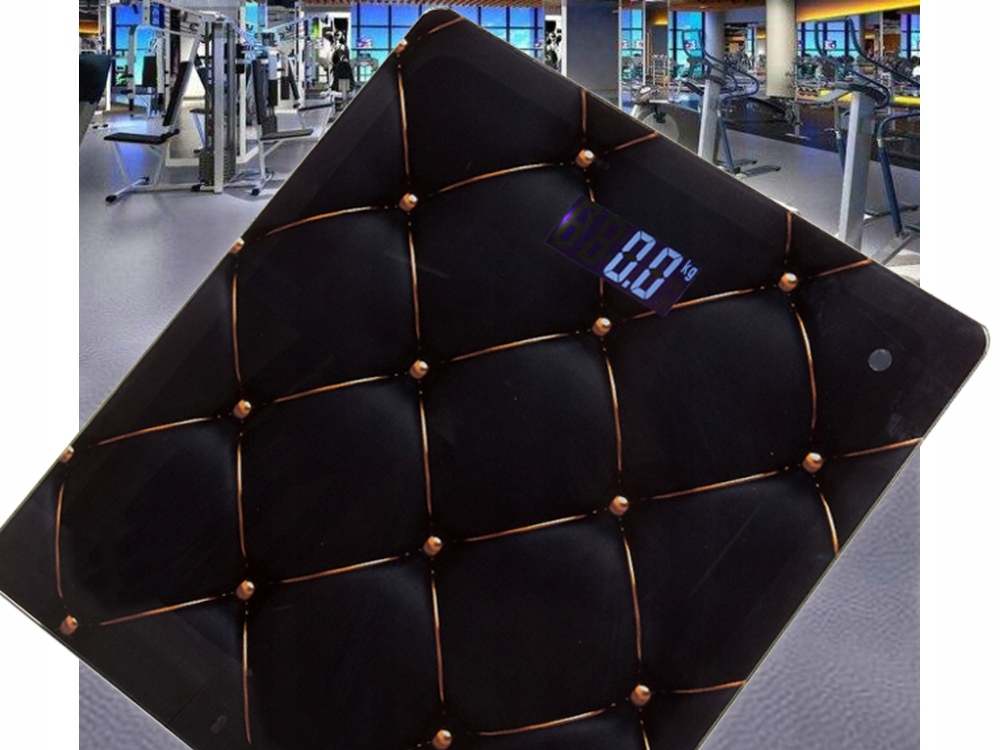 Waga Łazienkowa Szklana Elektroniczna 180 kg Lcd Do Łazienki Czarna