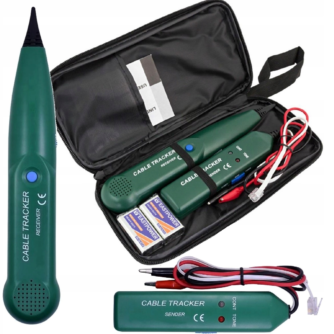 Miernik Szukacz Par Przewodów Wykrywacz Żył Kabli Cable Tracker Sonda Etui