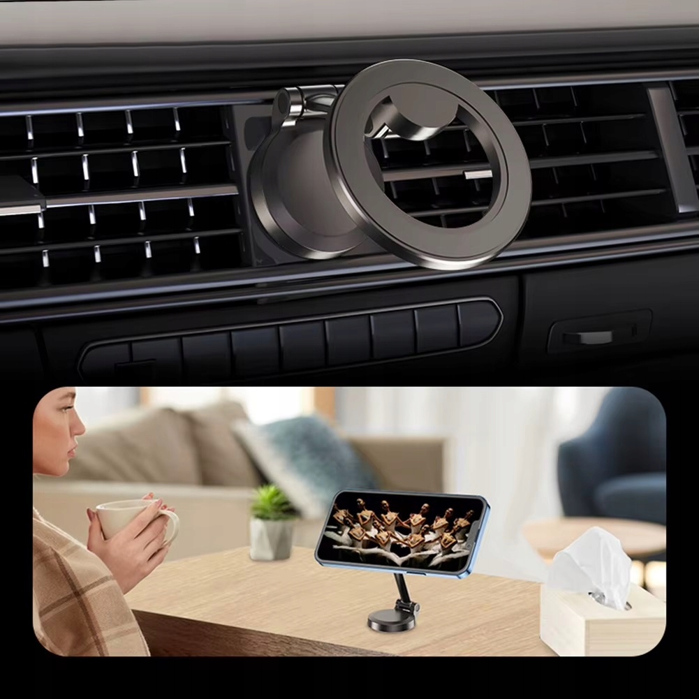 Mocny Uchwyt Magnetyczny Składany Do Telefonu Na Telefon Deskę Rozdzielczą