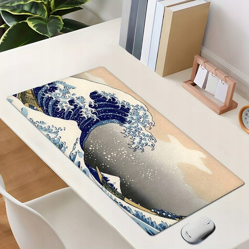 Duża Podkładka Pod Mysz Klawiaturę Na Biurko Biurowa 90x40 Wielka Fala