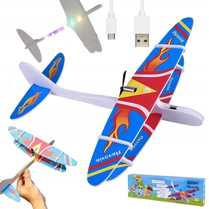 Samolot Styropianowy Latający Piankowy Lekki Usb Silnik Szybowiec Rzutka