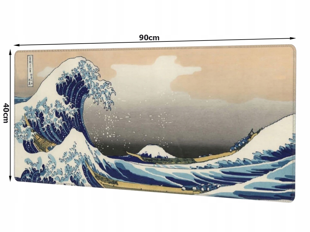 Duża Podkładka Pod Mysz Klawiaturę Na Biurko Biurowa 90x40 Wielka Fala