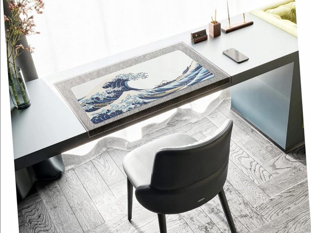 Duża Podkładka Pod Mysz Klawiaturę Na Biurko Biurowa 90x40 Wielka Fala