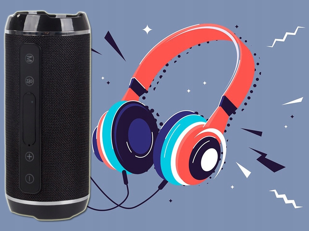 Głośnik Bluetooth Usb Sd Aux Przenośny Bezprzewodowy Radio Fm Wieża Boombox