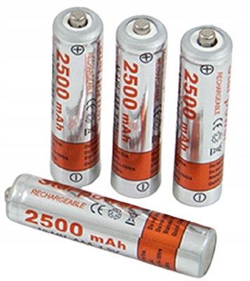 Akumulator Bateria Ogniwo Typu Aaa R3 Ni-mh 2500mah 1,2v 4 Sztuki Małe Etui