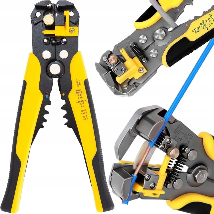 Ściągacz Izolacji Automatyczne Szczypce Do Kabli Przewodów Zaciskarka 3w1
