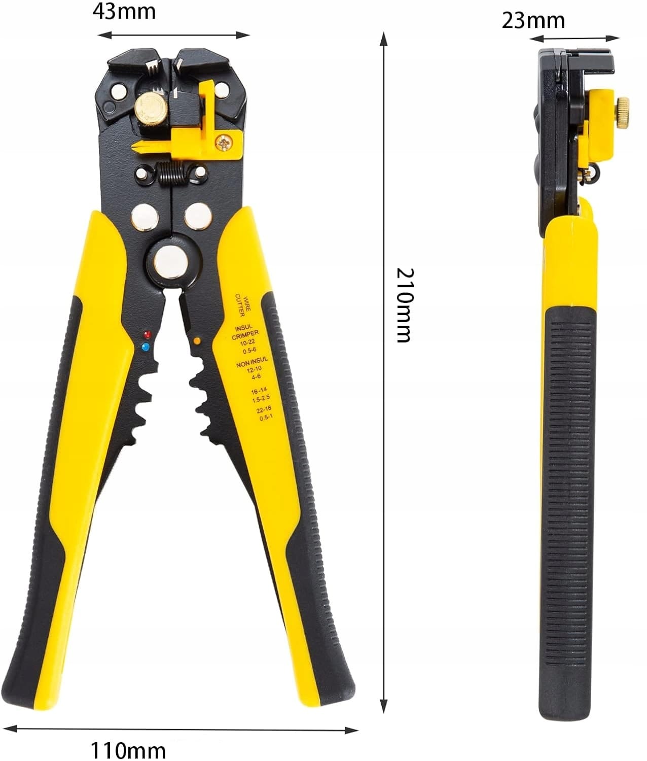 Ściągacz Izolacji Automatyczne Szczypce Do Kabli Przewodów Zaciskarka 3w1